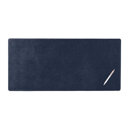 DACASSO Navy Blue Bonded Leather 32" x 15" No Core Rollable Desk Mat/Pad PR-5048